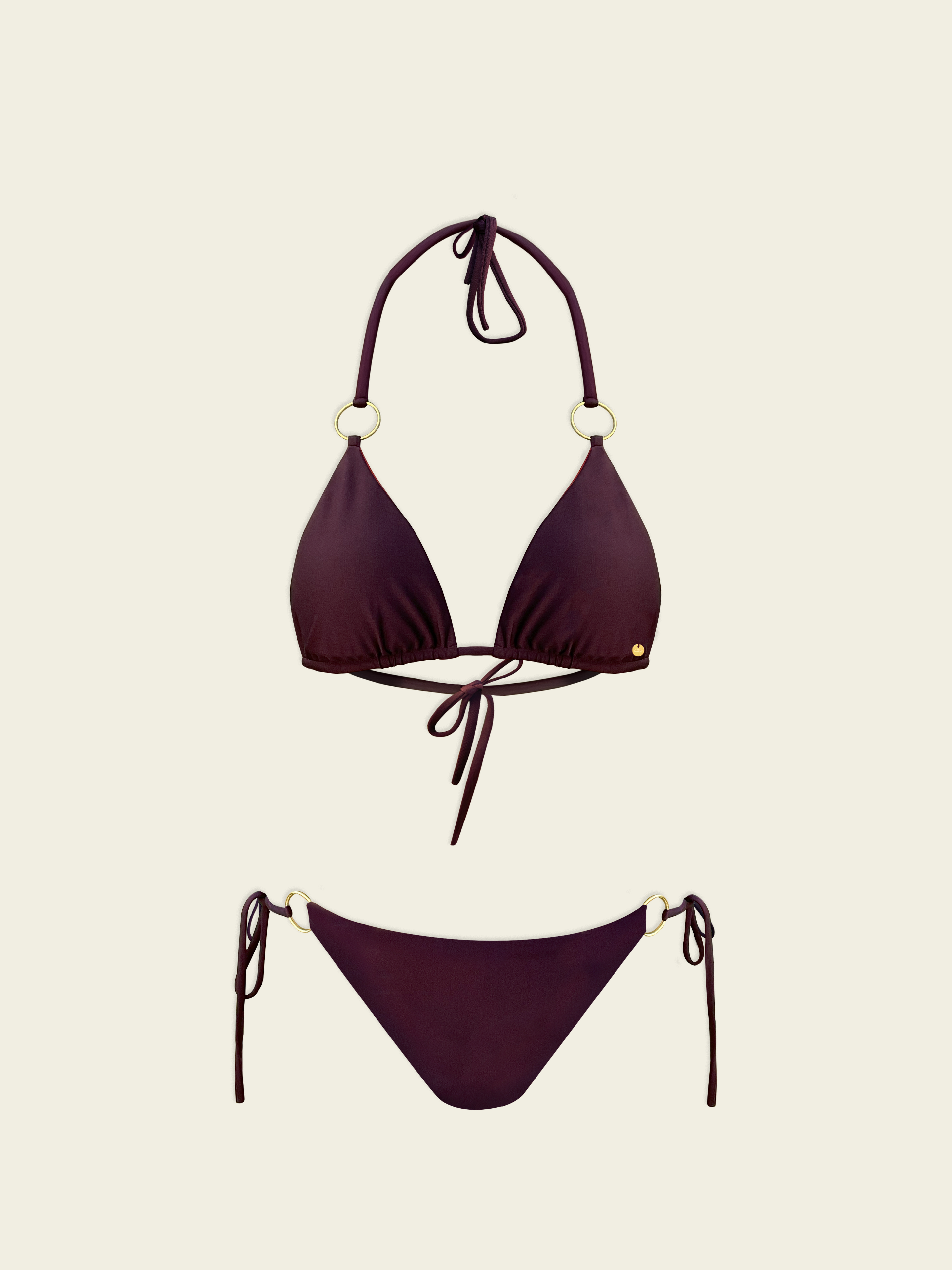 Cherry Cola Reversible Bikini Set Purple