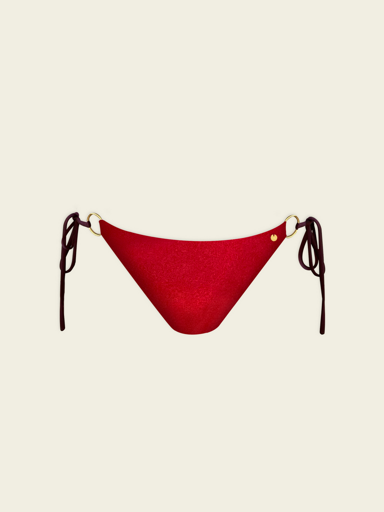 Cola Reversible Bikini Bottom Red
