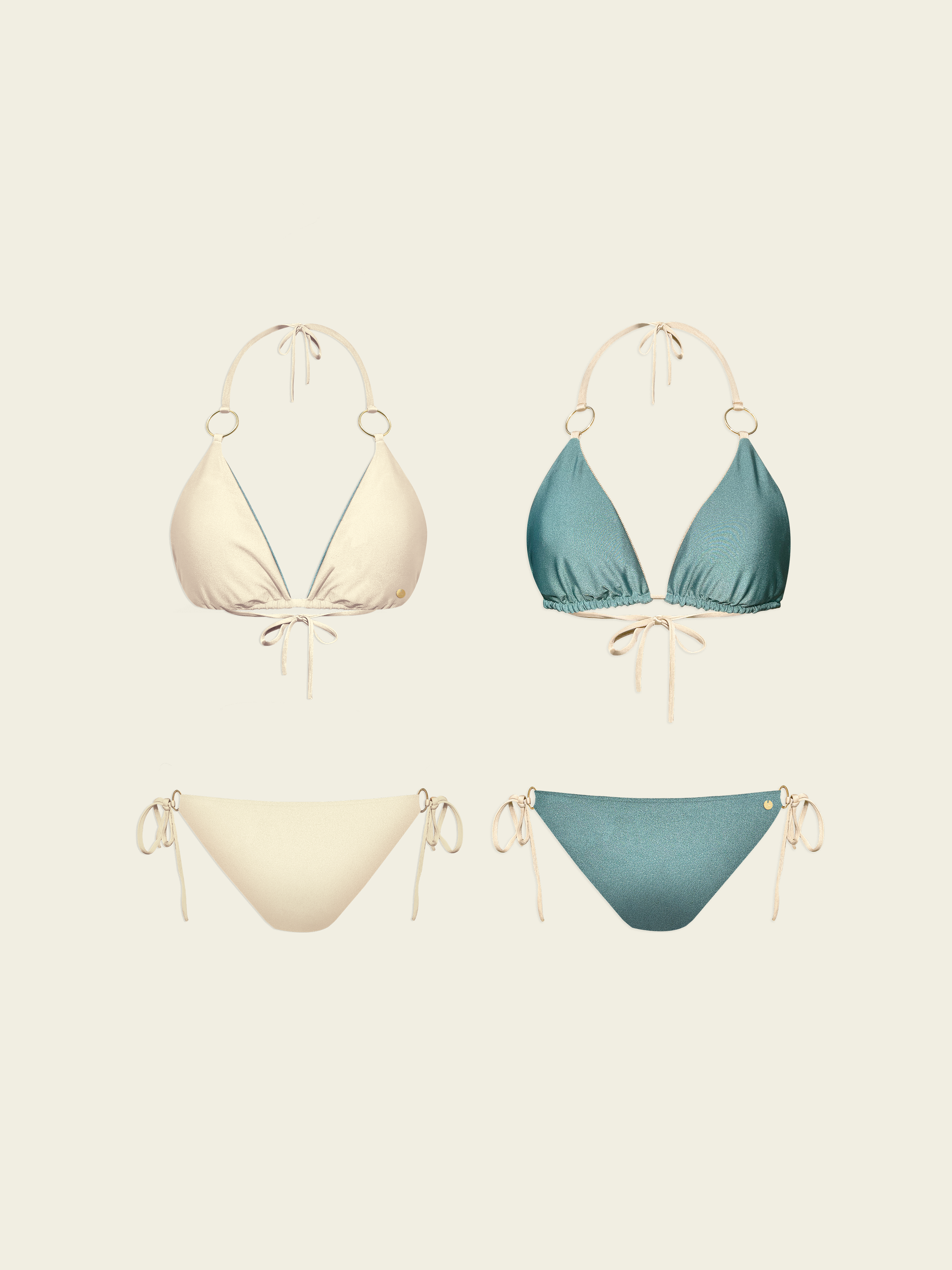 Bae and Bluff Reversible Bikini Set Blue