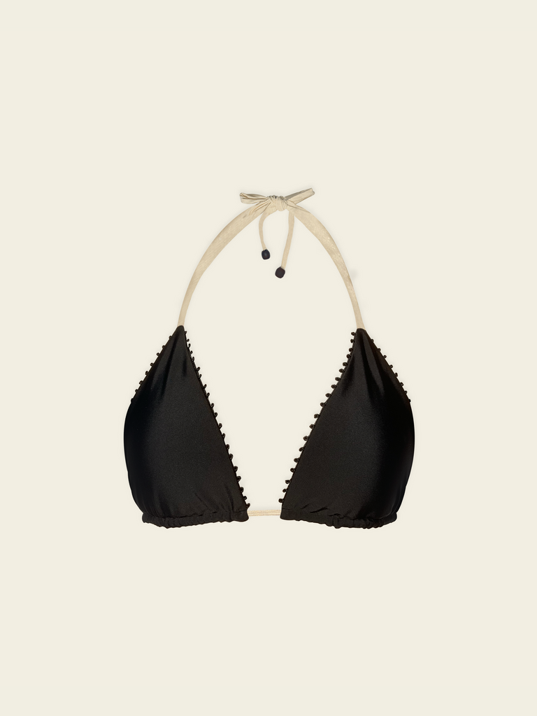 Valley Reversible Bikini Top Black