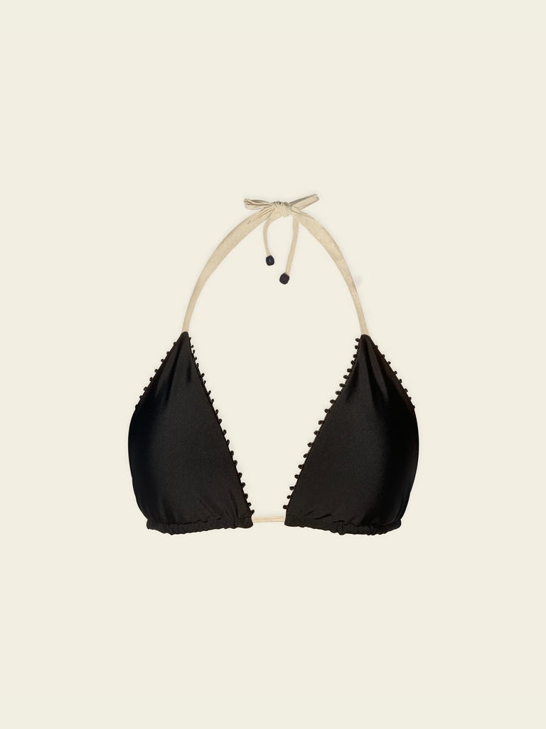 Valley Reversible Bikini Top Black