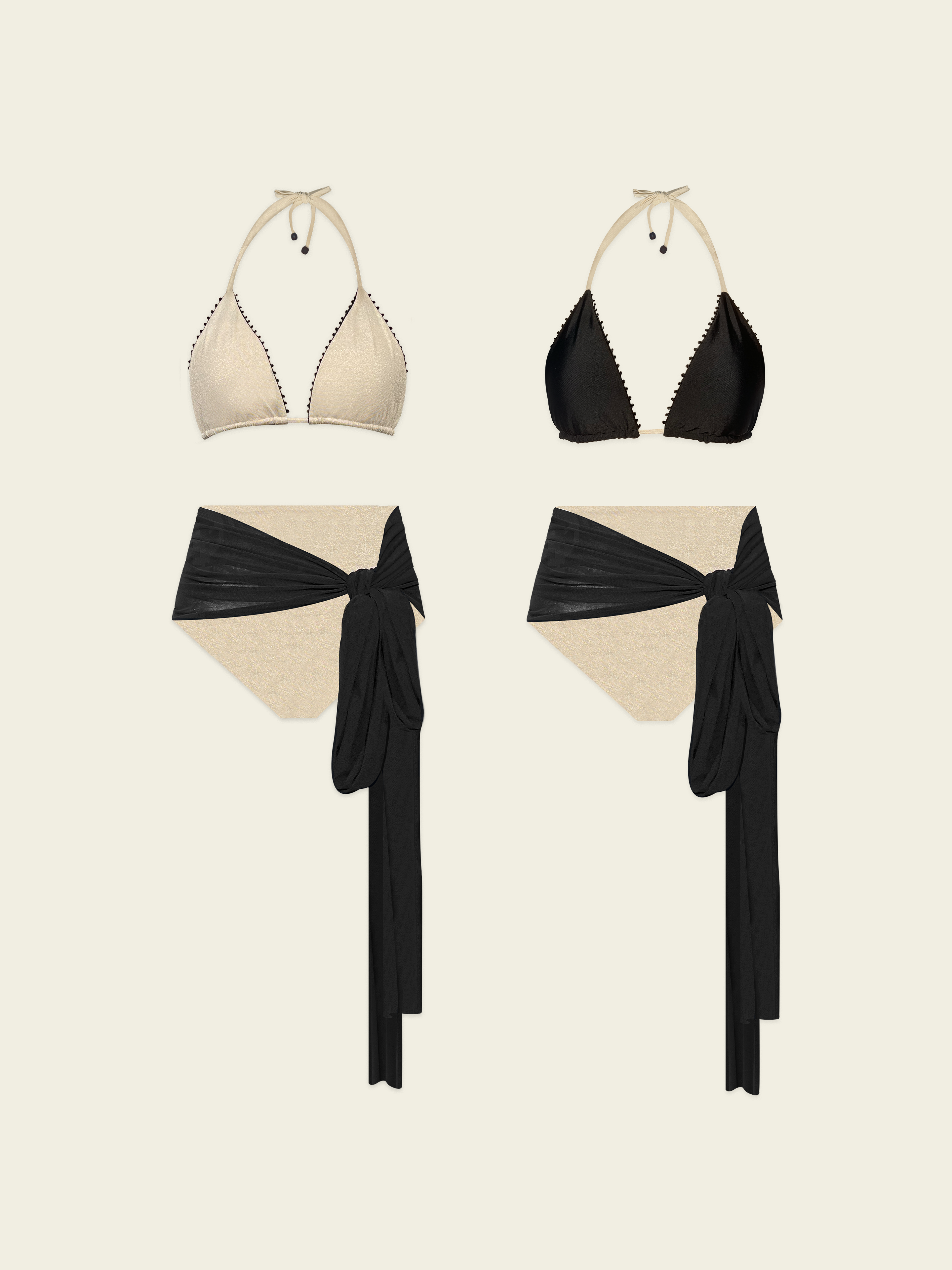 Black River Valley Bikini Set Black